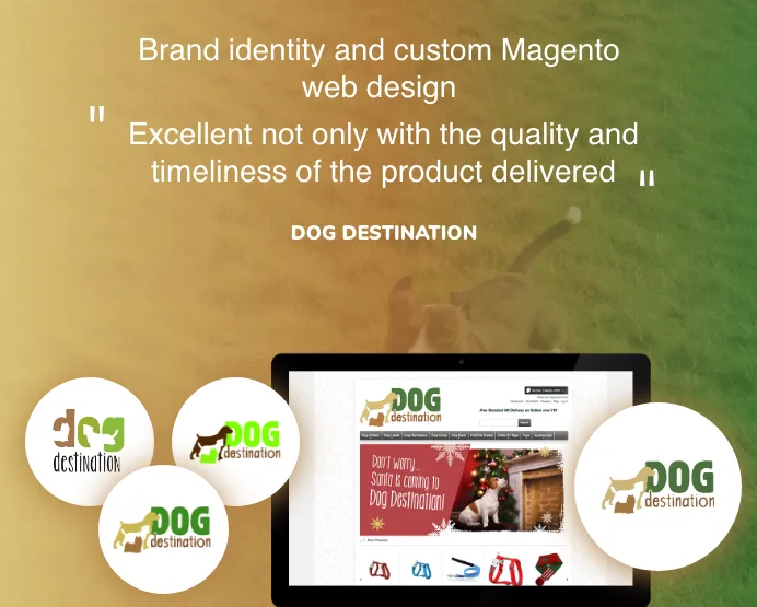 Pet supplies retailer branding, Magento design and development